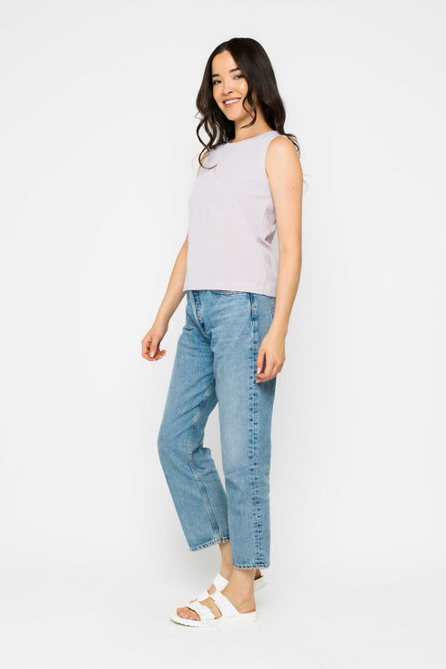 Keri-Sleeveless Woven Shell